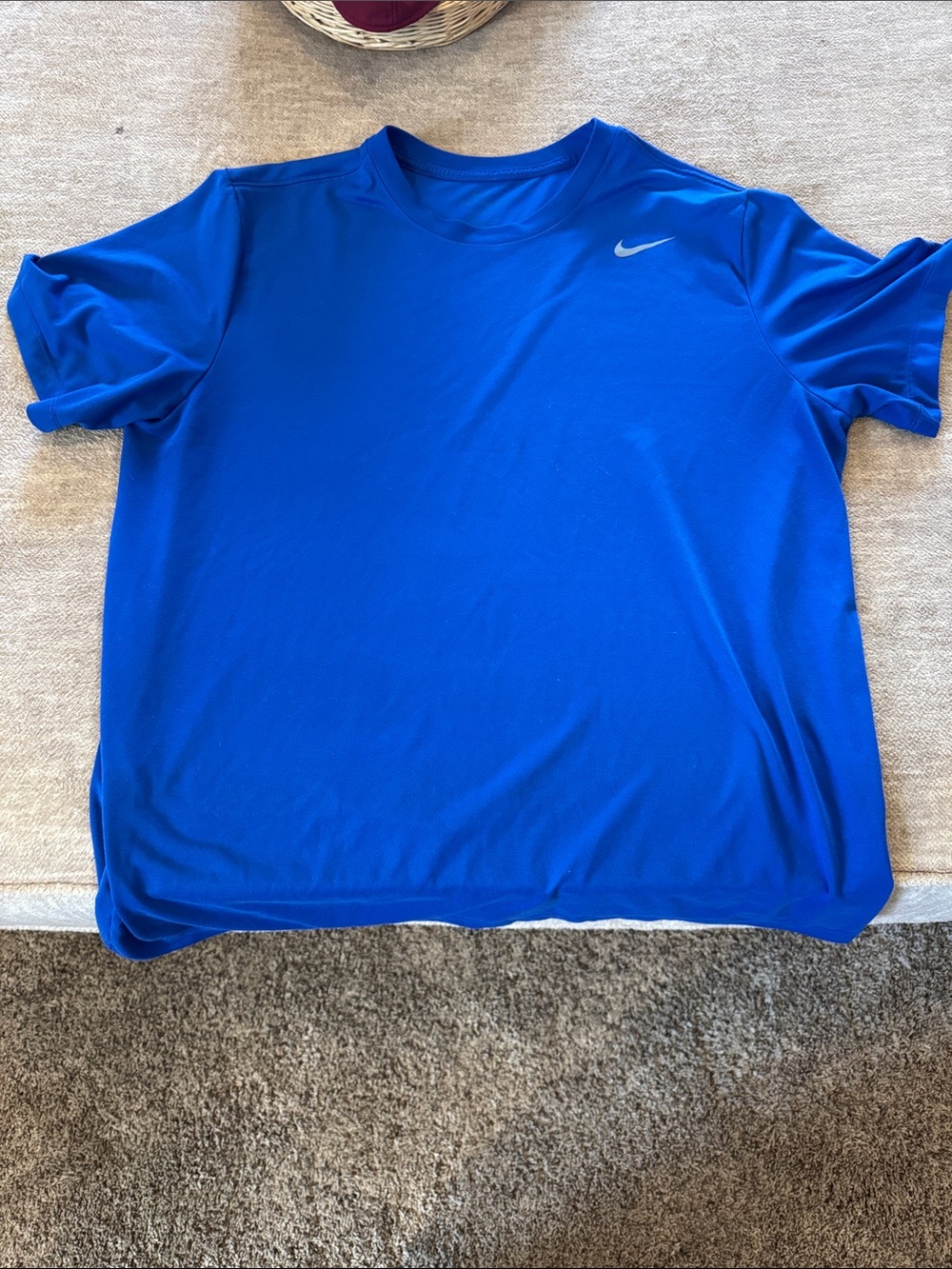 Nike Royal Blue Men's Performance Tee with Silver Swoosh